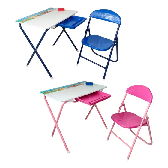 Escritorio Para Niños Plegable Superficie Acrilico+ Obsequio