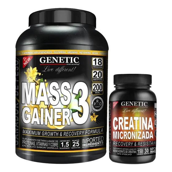 Aminoacidos Esenciales Masa Muscular Gainer Creatina Genetic