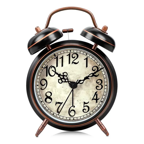 Reloj Despertador Campana Retro Analógico Estilo Vintage