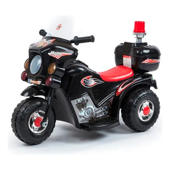 Moto A Bateria Policia Love 3003 Para Niños 6v Negro