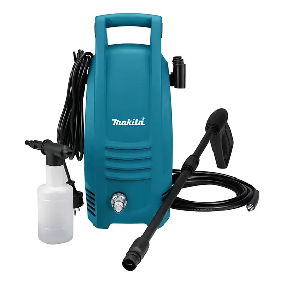 Hidrolavadora eléctrica Makita HW101 turquesa de 1.3kW con 100bar de presión máxima 220V