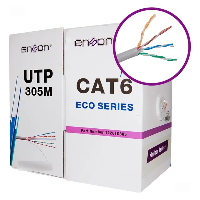 Bobina Cable Utp Cat6 Calibre 23 12261g305 Gris 305m Enson