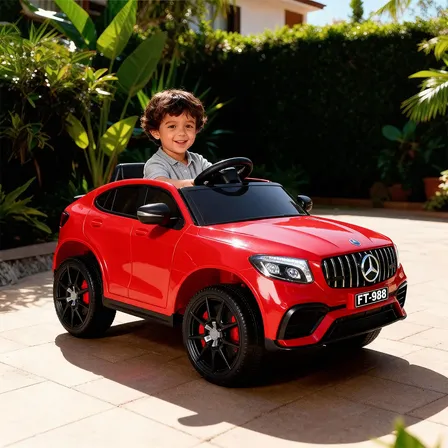 Carrinho Elétrico Infantil Com Controle Remoto Mercedez Benz Suv Vermelho 127/220v