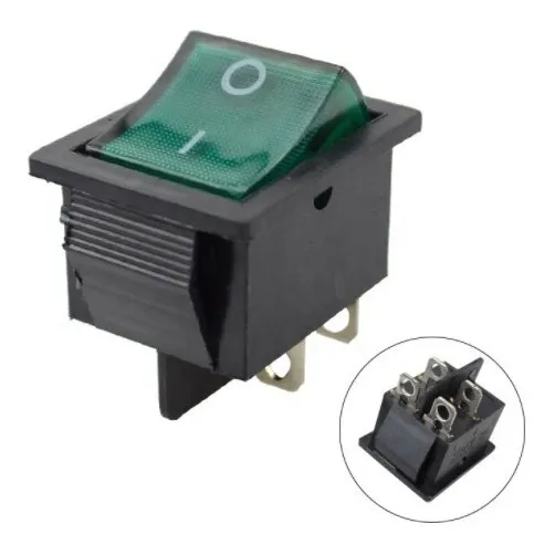 5 X Interruptor Rocker 31mm X 25mm 4pin 16a 250v 