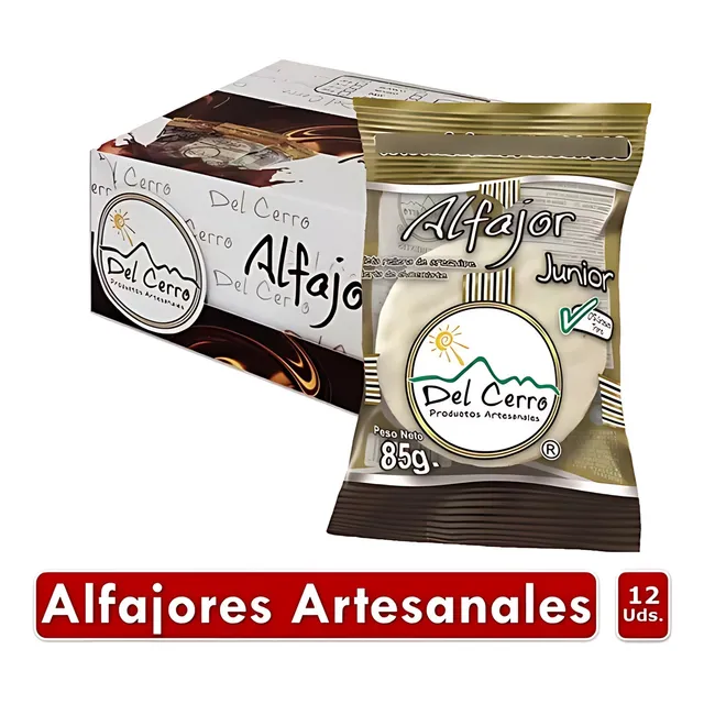 Alfajor Del Cerro 85gr Blanco Display X 12 Unidades