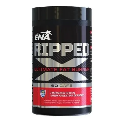 Ripped burn hd ena x 60 cápsulas en pote quemador termogenico Ena Sport
