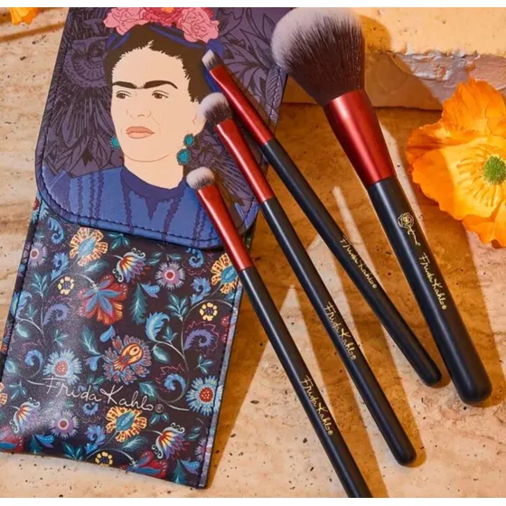 Estuche De Brochas Pinceles Makeup Frida Kahlo Maquillaje