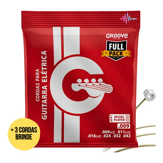 Encordoamento Solez Groove Guitarra 09 Full Pack G-shield