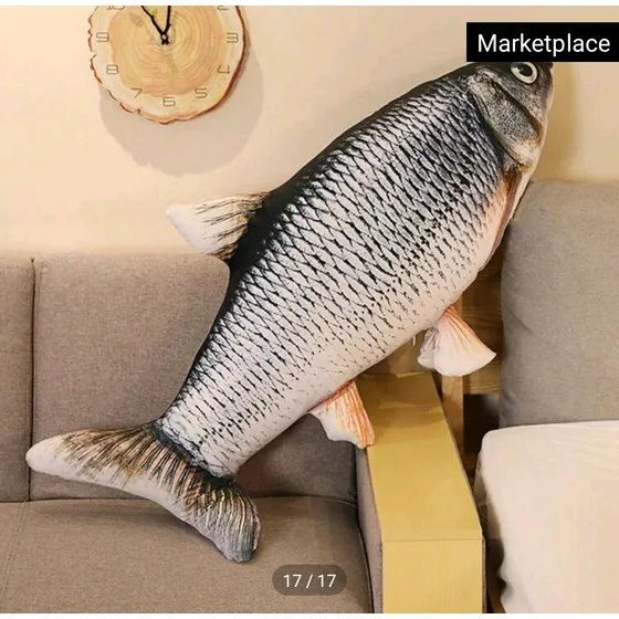 Peluche Pescado Carpa Herbívora - Pequeño 20cm Ancho