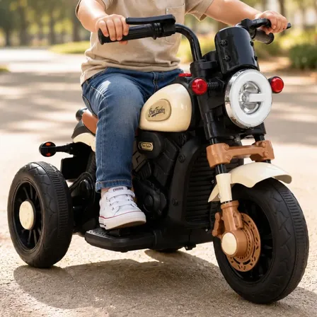 Motinha Elétrica Infantil Mini Halei 6v Zippy Toys Luz E Som Bege
