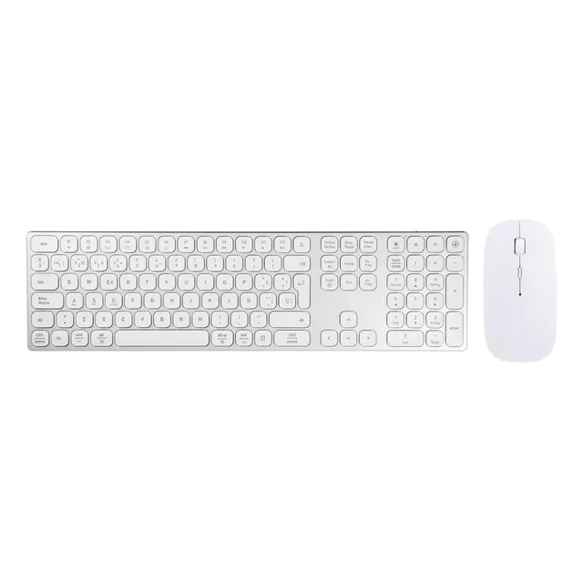 Combo Mouse Y Teclado Bluetooth Retroiluminado Español