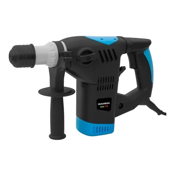 Rotomartillo electroneumático Gamma G1951 negro y celeste frecuencia de 60Hz con 1.5kW de potencia 220V