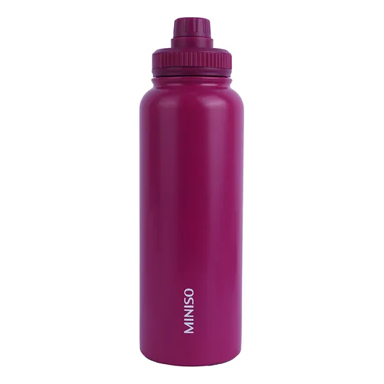 Miniso Termo Con Tapa Enroscable Acero Inoxidable Violeta 1