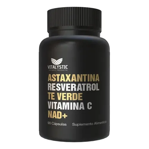 Astaxantina + Resveratrol + Nad + Vitamina C + Te Verde 90c Sabor Sin Sabor