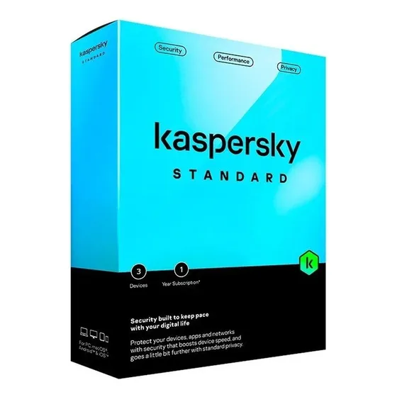 Antivirus Kaspersky Standard Licencia 3 Dispositivos - 1 Año