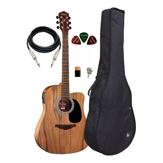 Violão Elétrico Hofma Hmf 270 Stnt + Capa