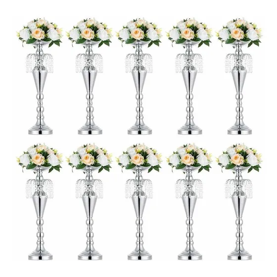 10 Pieza Versatil Metal Para Centro Mesa Boda Jarron Columna