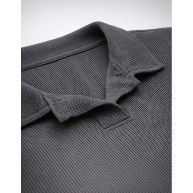 Camisa Camiseta Polo Masculina Texturizada Sem Botão
