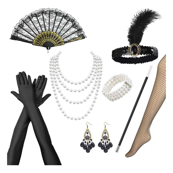 Great Gatsby 1920s Para Mujer Conjunto De Ocho Piezas