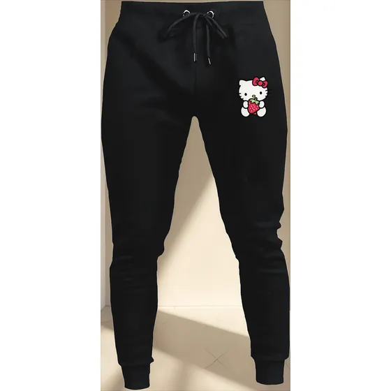 Calça De Moletom Estampa Fofa Hello Kitty Novidades 