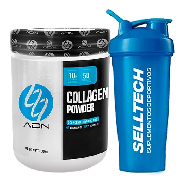 Colágeno Adn Collagen Powder 500gr Naranja + Shaker