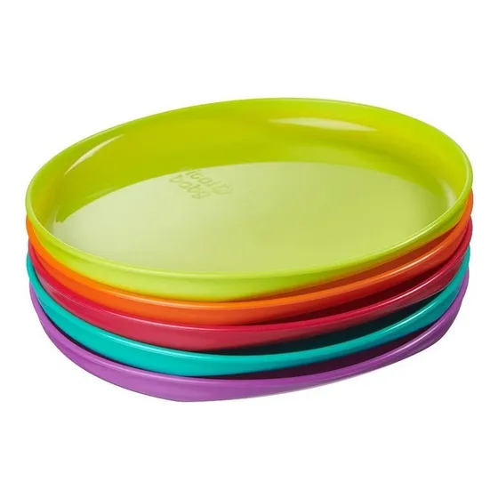 Pack De 5 Platos Plásticos Color Multicolor