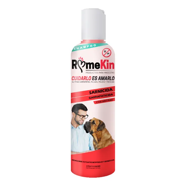 Rome Kin Garrapaticida 500ml Champú Para Perros Con Amitraz