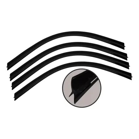 Alargador Paralama Borracha Universal Flexível 5cm Preto