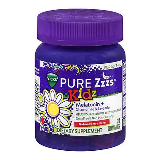 Suplemento Vicks Pure Zzzs Kidz Gommies Con Sabor A Bayas Na