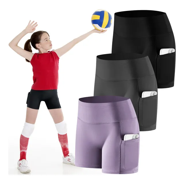3 Pantalon Corto Voleibol Para Niña Compresion Elastano 4 