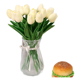 Buquê De Casamento De Flores Artificiais De Tulipa Com 20 Pe Buquê De Casamento De Flores Artificiais De Tulipa Com 20 Pe