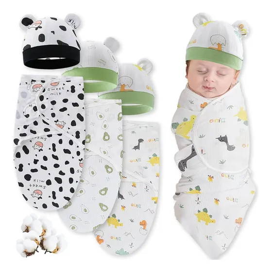 3 Piezas Saco De Dormir De Algodón Para Recién Nacidos