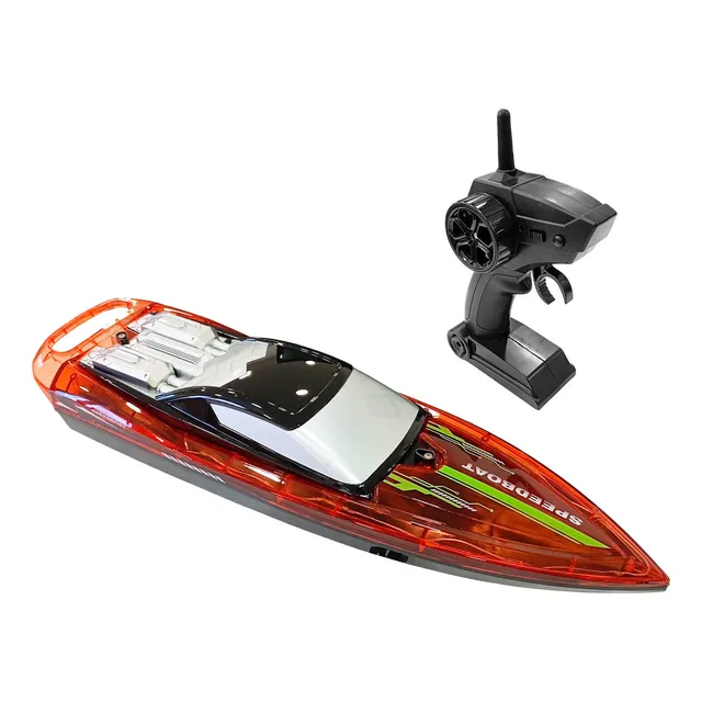 Lancha Barco Luces Recargable Control Remoto Juguete El Rey