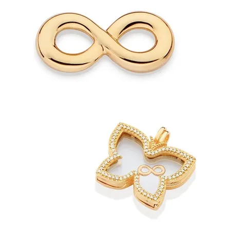 Pingente Rommanel Flutuante Infinito Banhado A Ouro 542896
