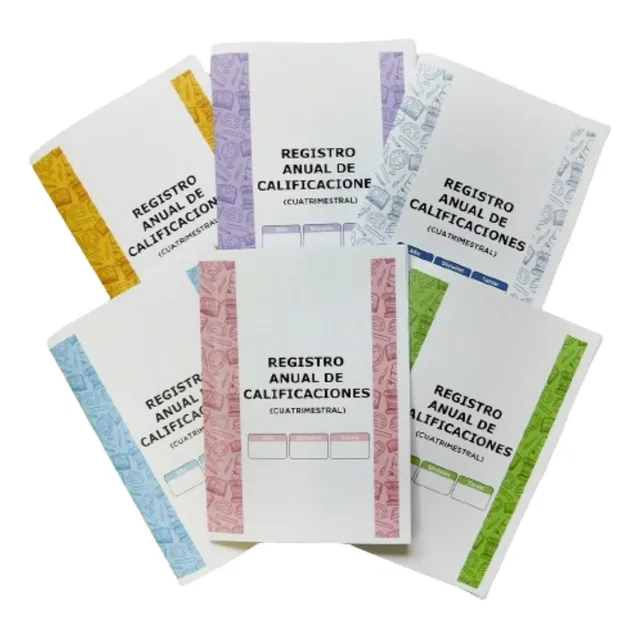 Registro Anual De Calificaciones Cuatrimestral Pack X15