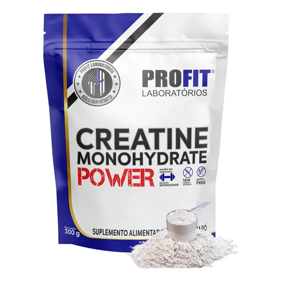 Creatina Monohidratada Power 300g Refil  Profit Sabor Natural