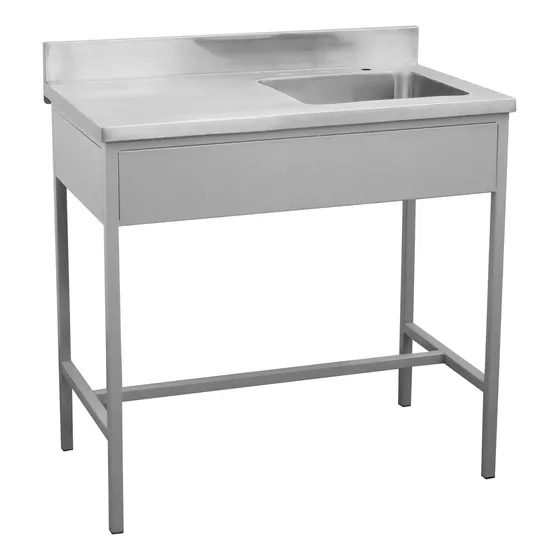 Mesa Pasteur Con Tarja 100% Acero Inoxidable Marca Tym