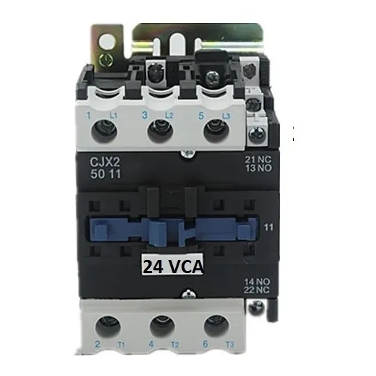 Contactor Trifásico 50 Amper Bobina 24 Vca Contacto No+nc