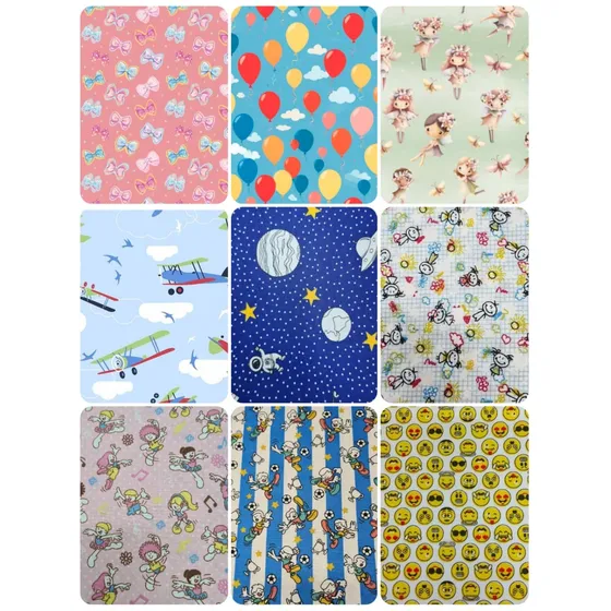 Tecido Tricoline 100% Algodão M.50x150cm - Infantil Diversos