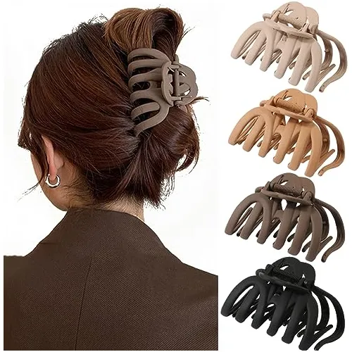 4 Piezas Clips De Garra De Pulpo Clips De Pelo Mate 4tx4m