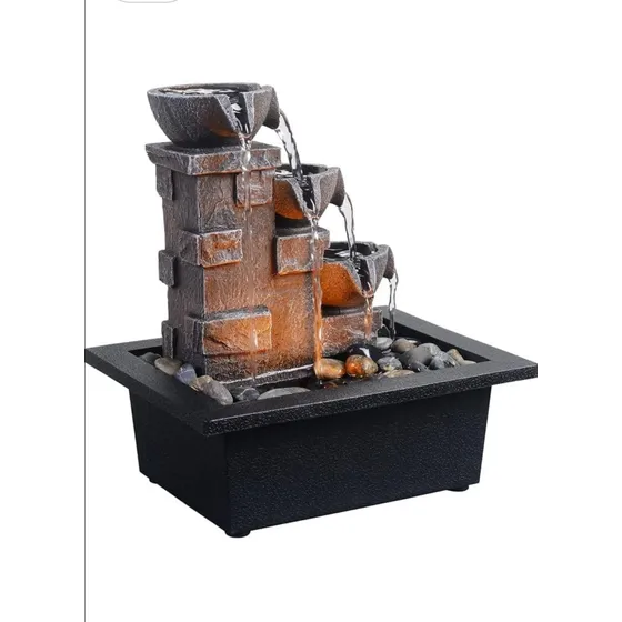 Fuente De Mesa De Relajación De 3 Niveles Para Interiores