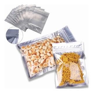 200 Bolsa Stand Up Pouch Plata Cierre Alimento Pie 16x24cm 200 Bolsa Stand Up Pouch Plata Cierre Alimento Pie 16x24cm