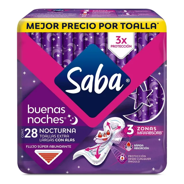 Saba Buenas Noches Toallas Con Alas X 28