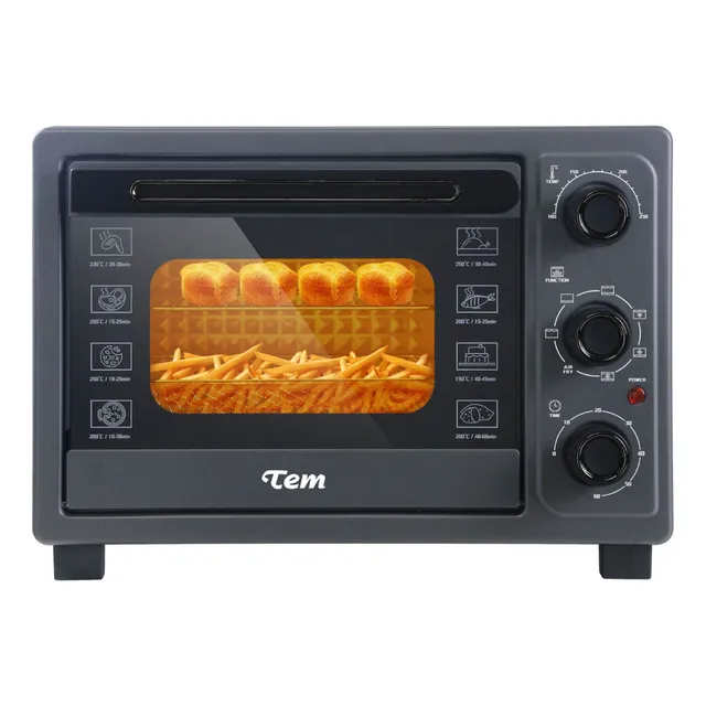 Horno Airfryer Tem T1lhoairf2104 28 Lts 1440 Wts Albion Color Negro
