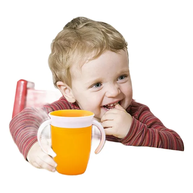 Vaso Antiderrames 360° De (7oz) Con Asas Para Bebé
