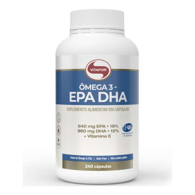 Ômega 3 Epa Dha 240 Cápsulas Vitafor Sem Sabor Ômega 3 Epa Dha 240 Cápsulas Vitafor Sem Sabor