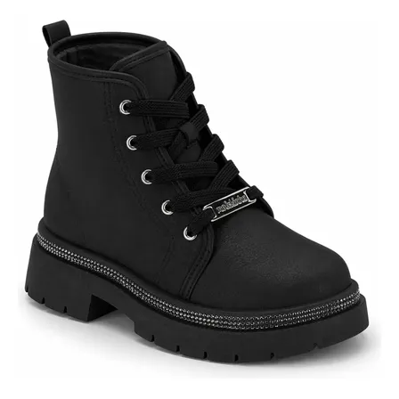 Bota Infantil Menina Cano Curto Brilho Conforto Original