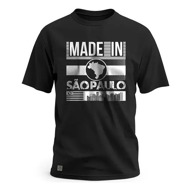 Camiseta Estampada Made In São Paulo Identidade Paulista