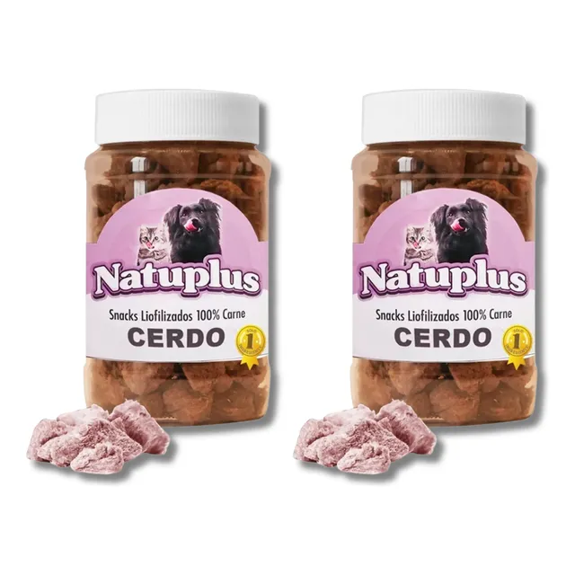 Natuplus Snack Cerdo Para Gatos Y Perros Natural 500ml X2