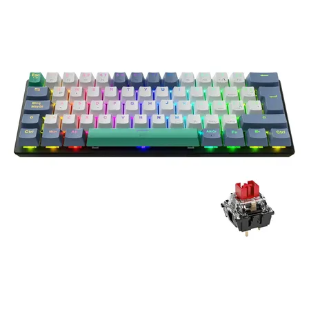 Teclado Mecánico Machenike K500-B61 Español con RGB y Switches Hot-Swap